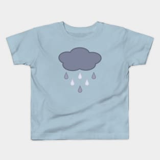 Stormy Day Rain Cloud in Light Blue Kids T-Shirt